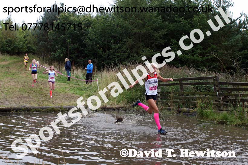 Girls under-15s, Start Fitness North Eastern Harrier League, Tanfield, County Durham. Photo: David T. Hewitson/Sports for All Pics